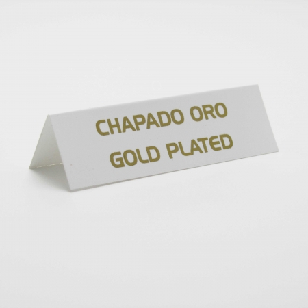 cartel chapado oro