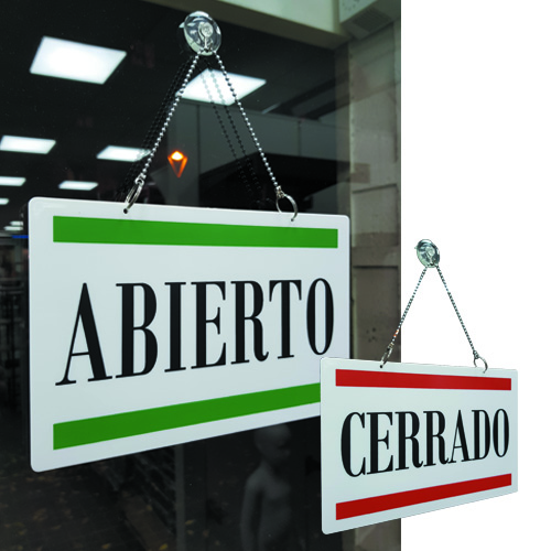 Cartel ABIERTO-CERRADO