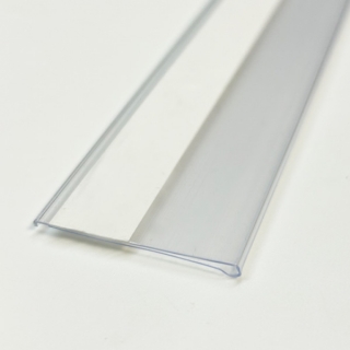 10 Porta precios adhesivo de 100x 3 cm transparente
